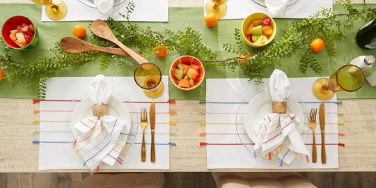 DII® Stripe Tassel Placemats